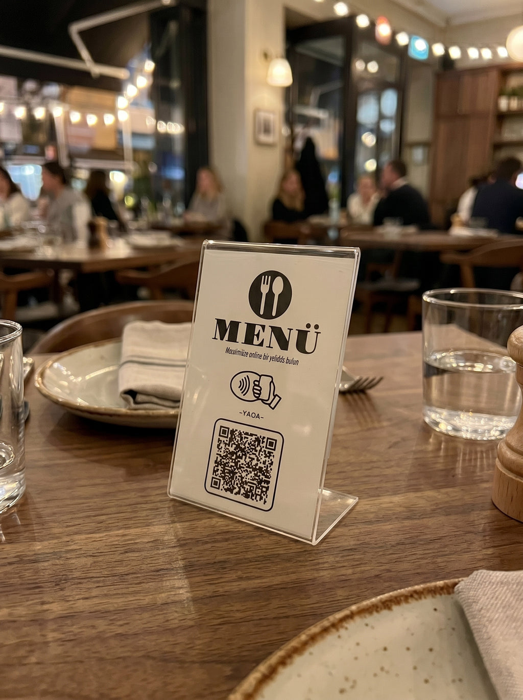 QR/NFC Destekli Menü Standı (Website DAHİL)