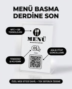 QR/NFC Destekli Menü Standı (Website DAHİL)