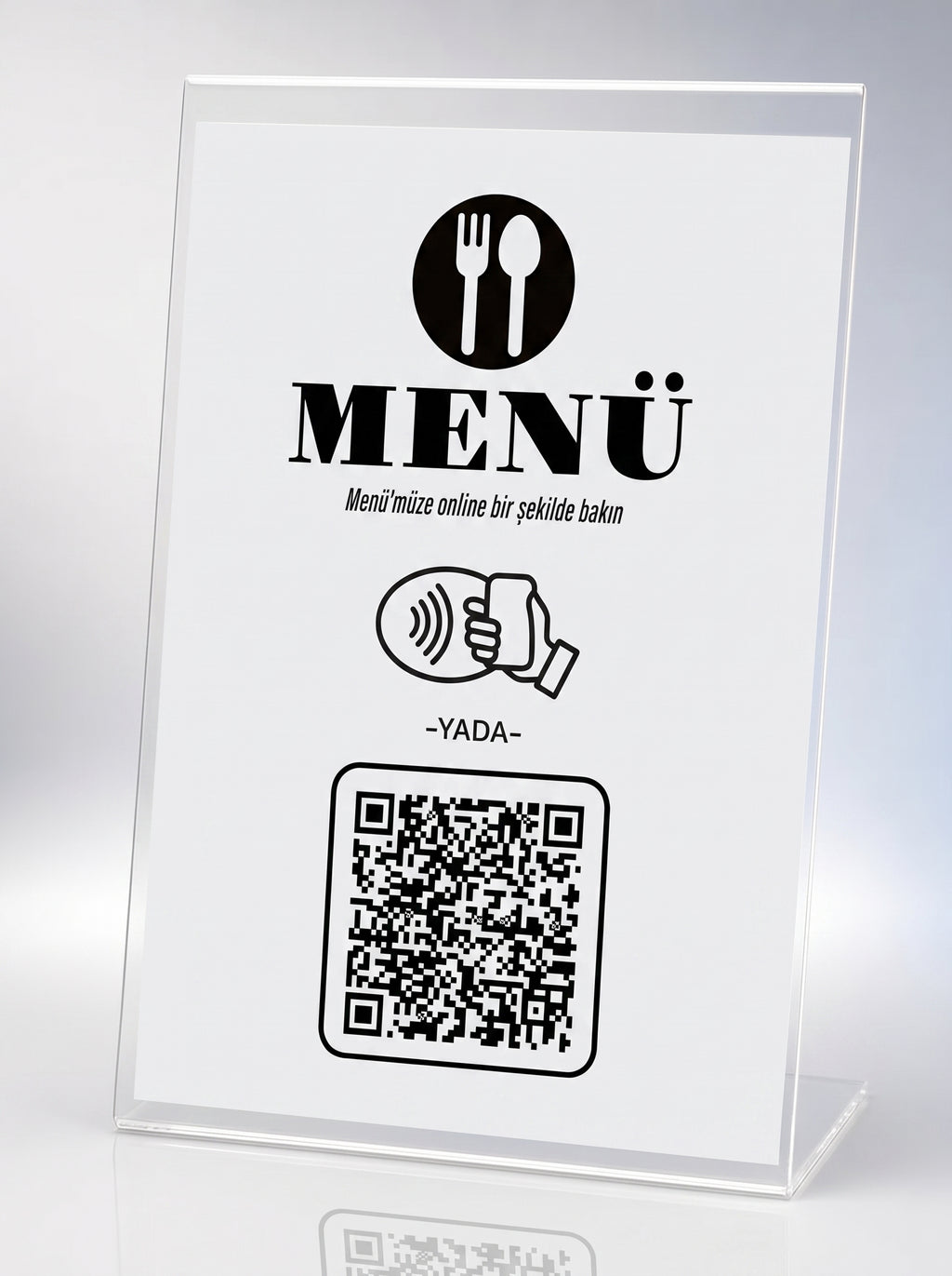 QR/NFC Destekli Menü Standı (Website DAHİL)