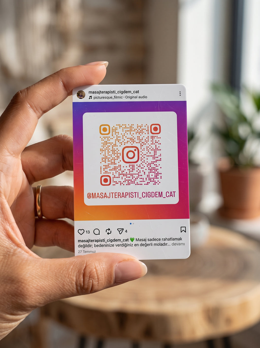 Instagram Takip Kartı (QR/NFC)